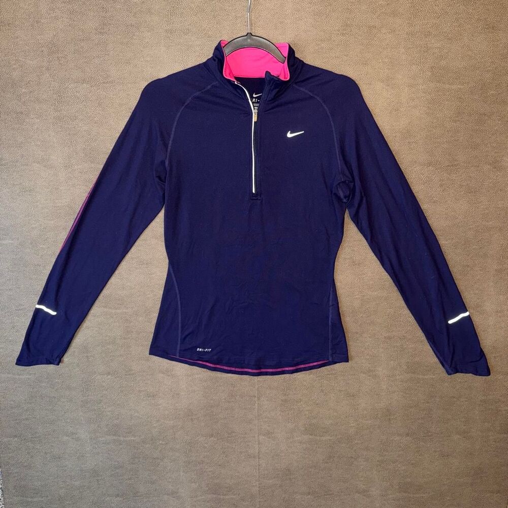 Nike Dri-Fit 1/4 Zip Women's Purple & Pink Size Small